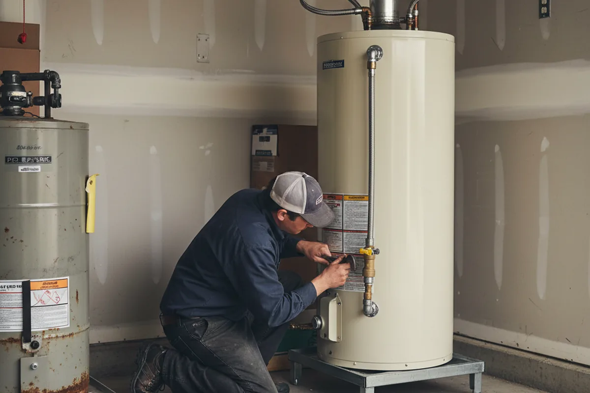 Water heater and shutoff valve replacement in Pipe Creek